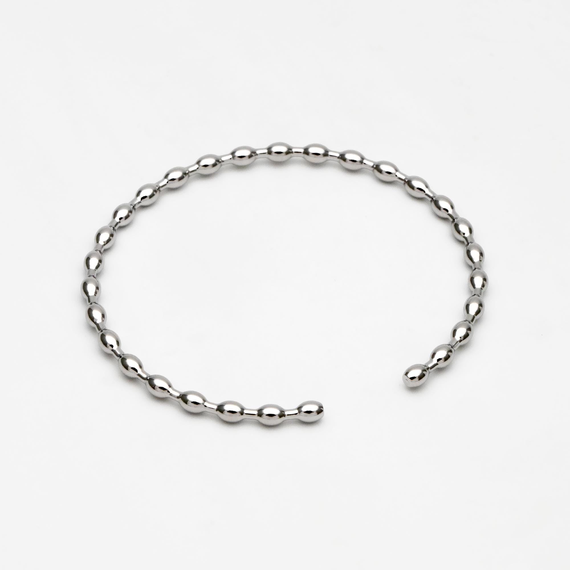 1pcs Gold/ Silver Bead Bangle Bracelet, Stackable Bracelets, Adjustable Bangle Bracelet (#GB-3517)